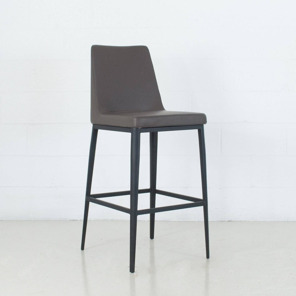 Charcoal Leatherette Bar Stool V570949