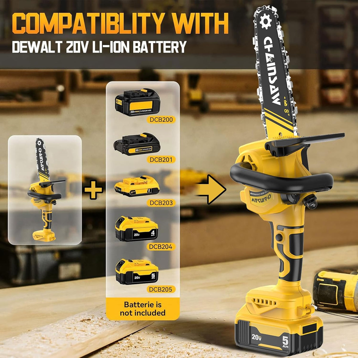 Mini Chainsaw 8 Inch Brushless Cordless Pruning Chainsaw K98709