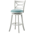 Light Blue/Cream Swivel Bar Stool X10484