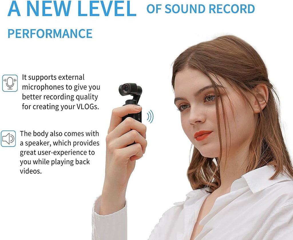 Wearable Action Camera 3-axis Stabilizer Gimbal 4K Video 130° Wide Angle J573