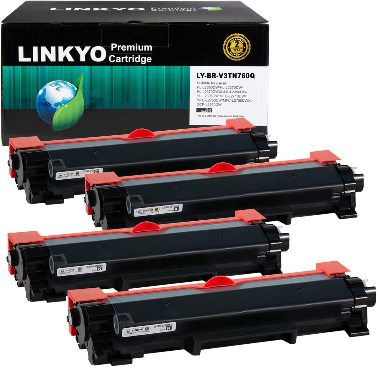 4-Pack High Yield Toner Cartridge D967969