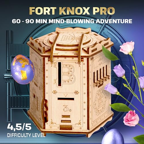 Wooden Puzzle Box with Hidden Compartment M251