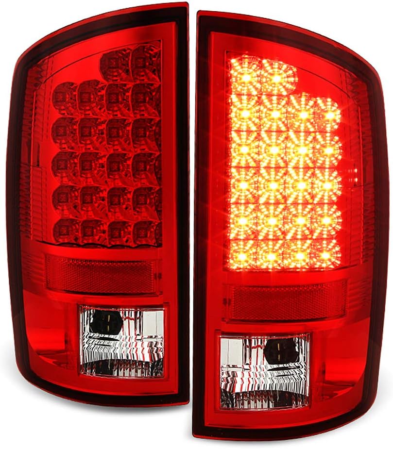 Chrome LED Tail Lights Brake Lamps Set Left+Right H12692
