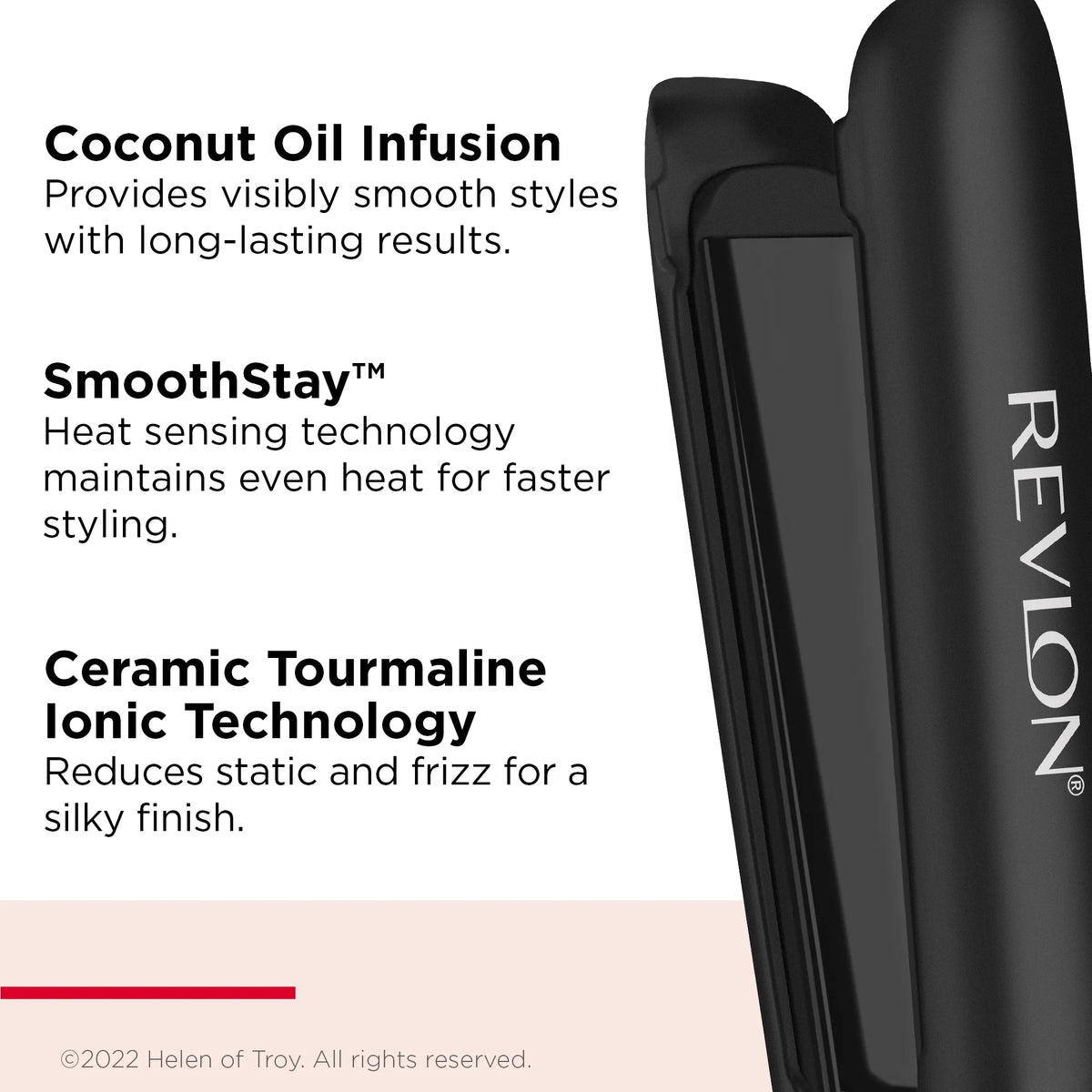 Black 1" Ceramic Flat Iron Q15350