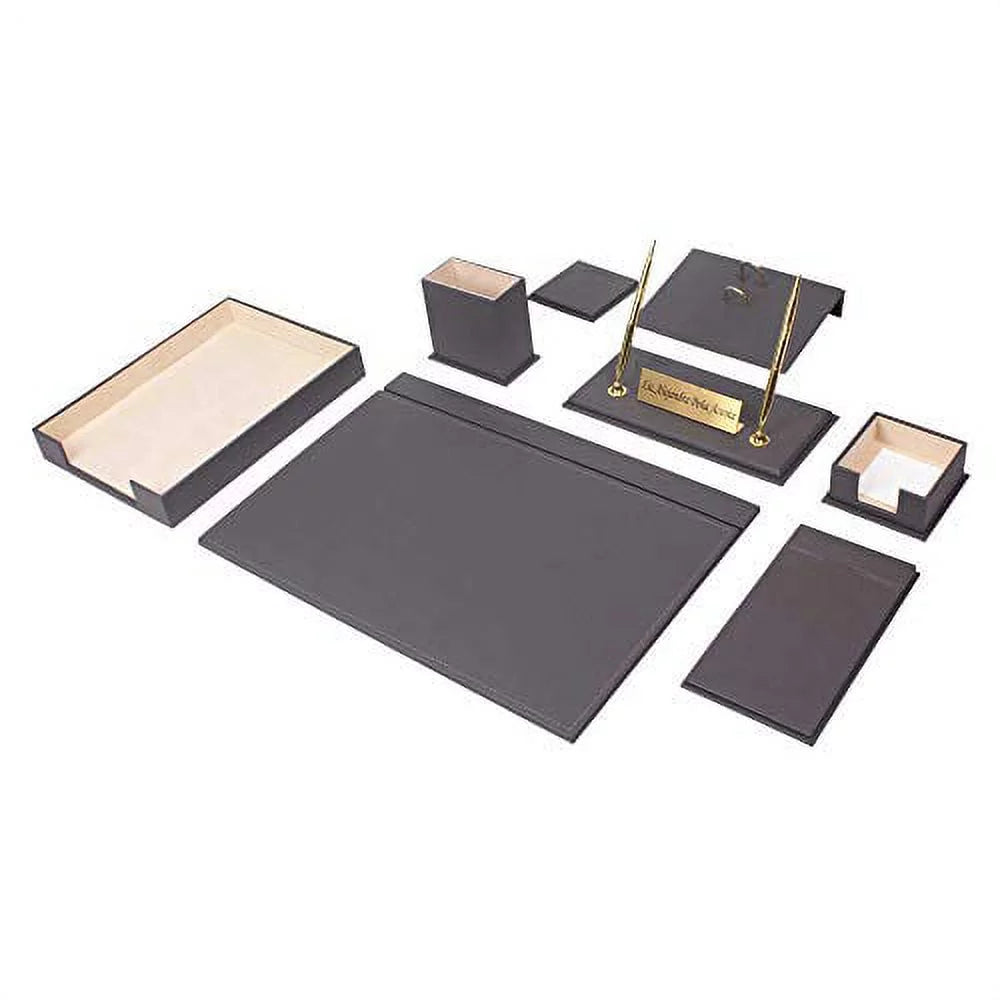 Leather 10 Pieces Desk Organizer Z77444