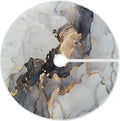 Black Gold Marble Texture Christmas Tree Skirt E4018