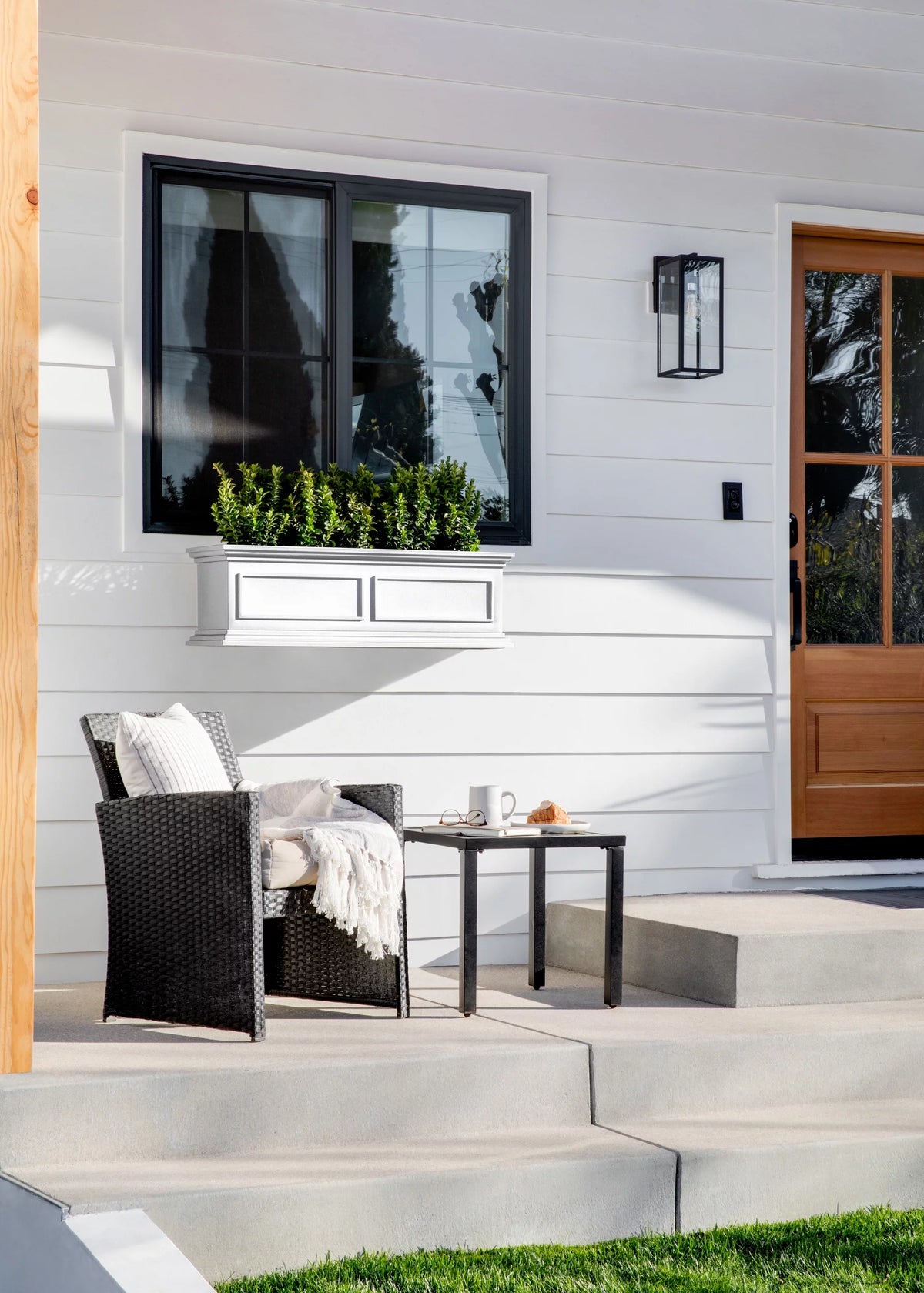 White 36" Railing Window Box Planter E77082