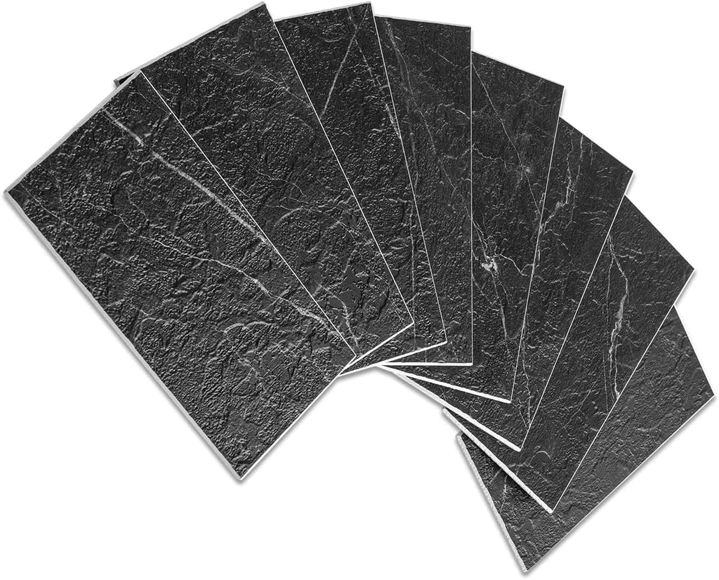 100 Piece Peel and Stick PVC Tile, 3 Inch x 6 Inch Dover Gray, Pack of 2 N580
