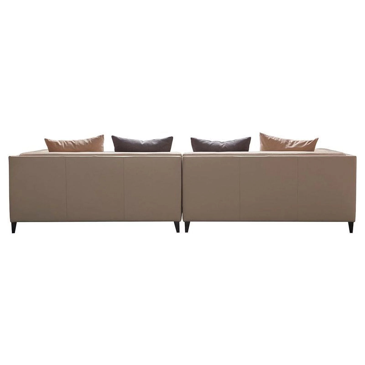 Beige Top Grain Leather 4-Seater Sectional Sofa O721098