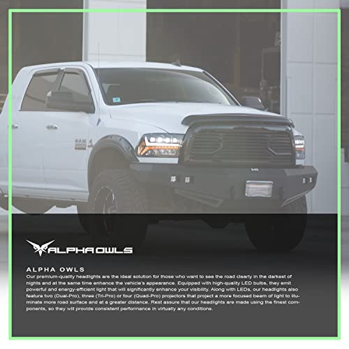 Black Amber Crystal Headlights With LED Light Bar K974