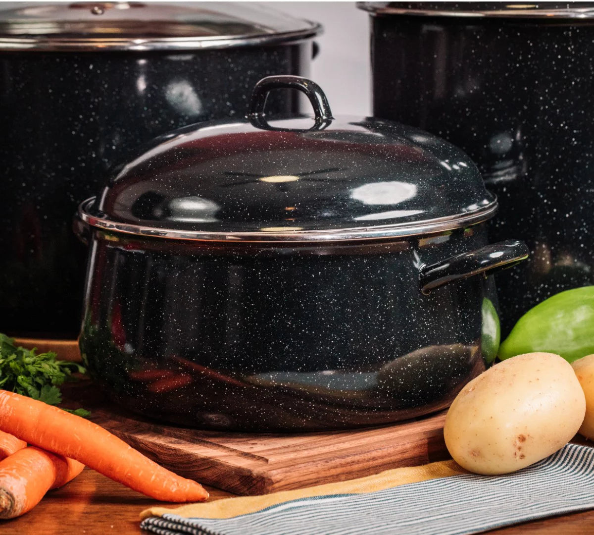 9.5 Qt Enamelware Dutch Oven with Lid R2565