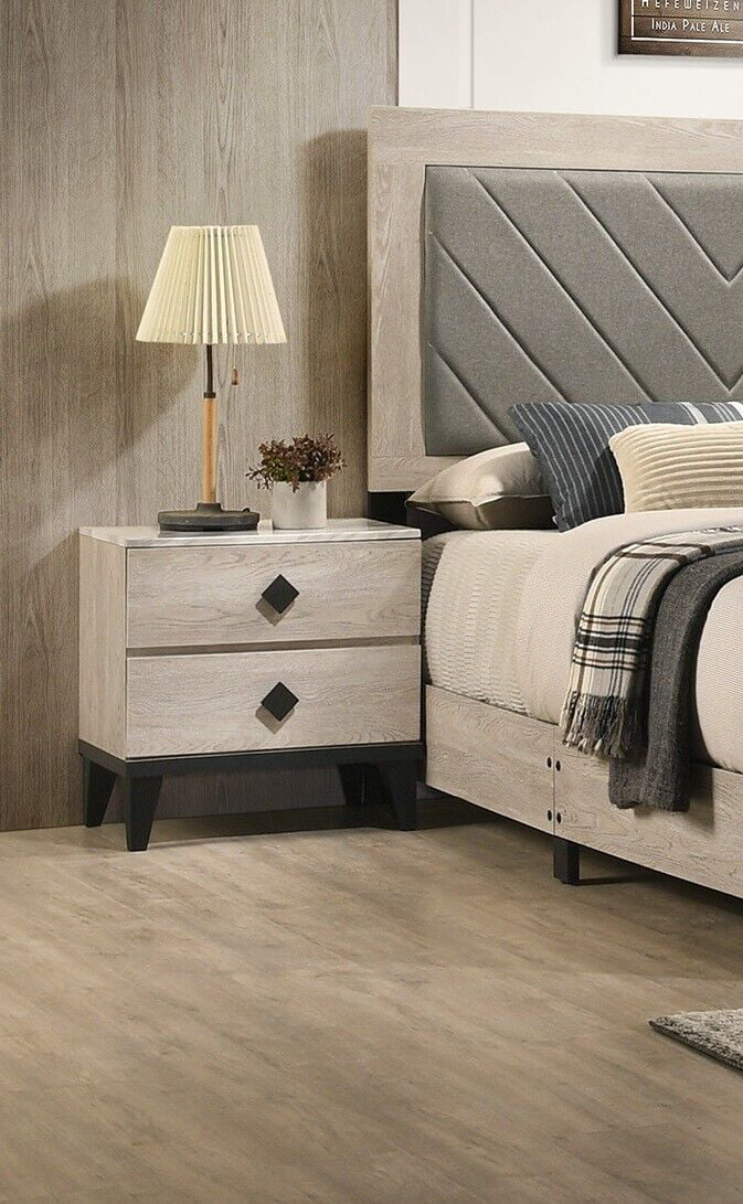 California King Size Bed 3pc Wooden Furniture Set C956