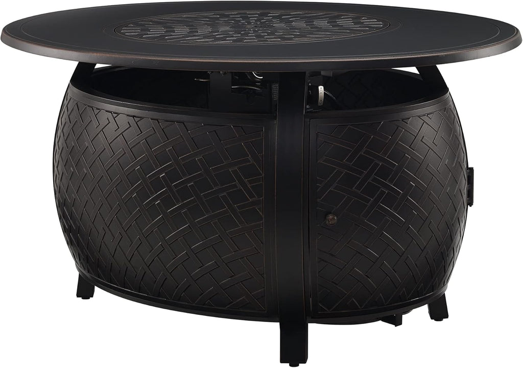 Antique Bronze Oval Cast Aluminum Gas Fire Pit W238