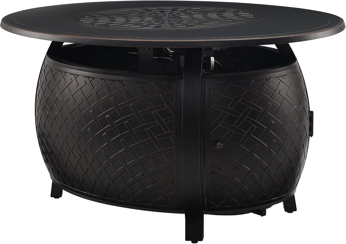 Antique Bronze Oval Cast Aluminum Gas Fire Pit W238