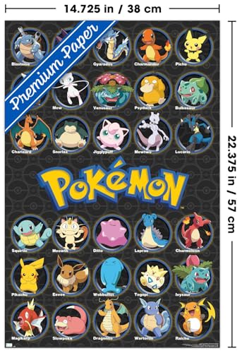 Pokémon Wall Poster 22.375" x 34" Unframed J490