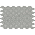 Gray Glossy Ceramic Mesh-Mounted Mosaic Tile R36957