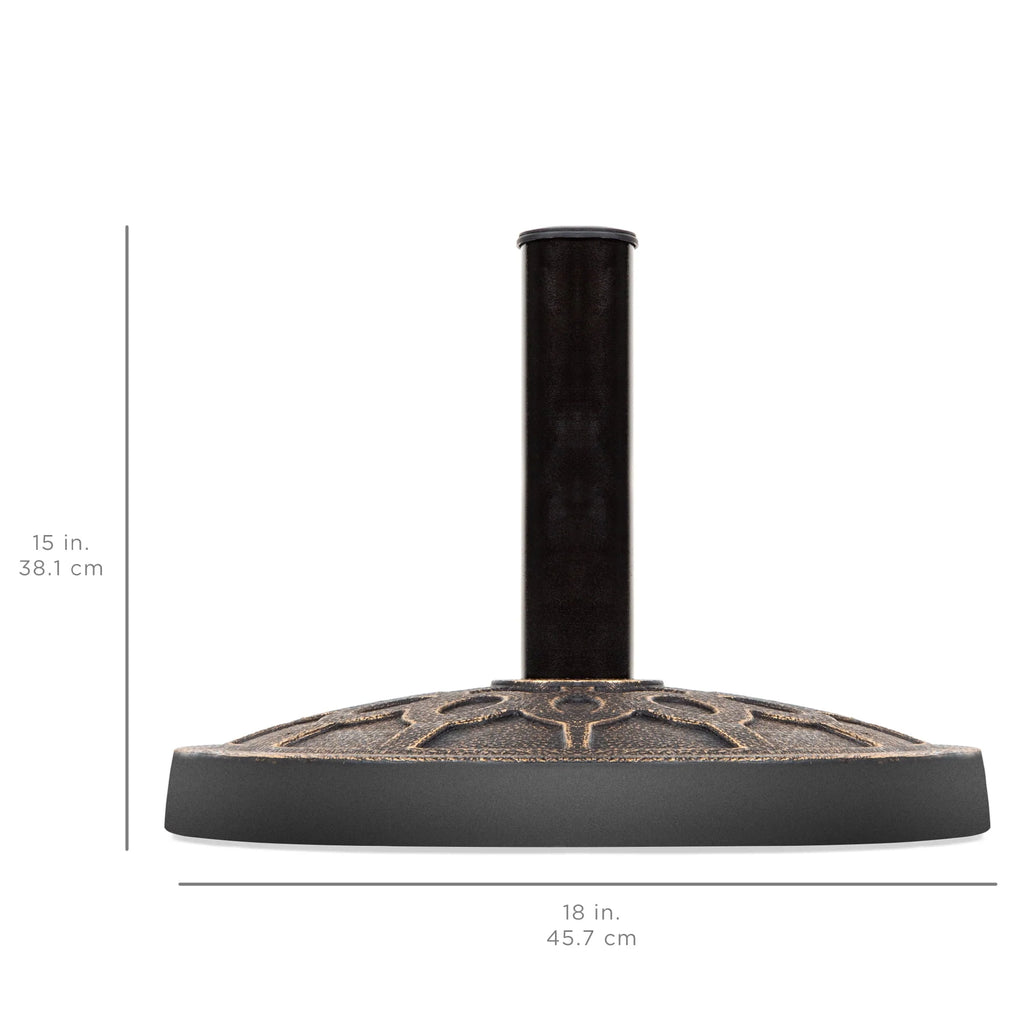 18in Round Heavy-Duty Steel Patio Umbrella Base Stand B943