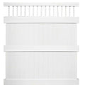 White Vinyl Privacy Fence Panel Kit J49605