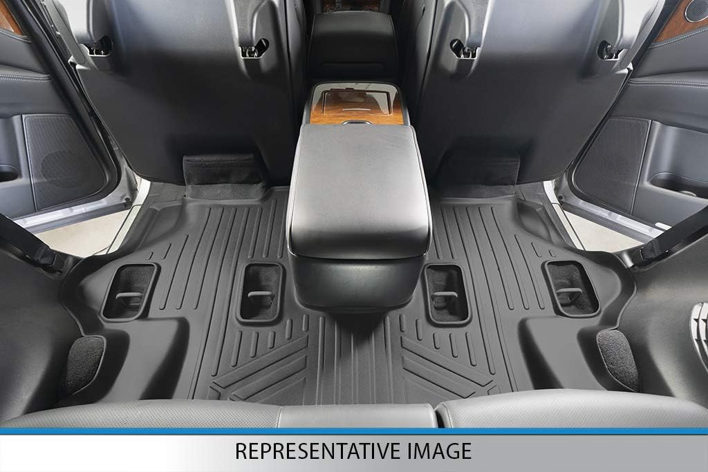 Black 3 Row Floor Mats and Cargo Liner Set A7710