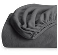 Full Size 2 Pack Fleece Fitted Sheet, Grey K608