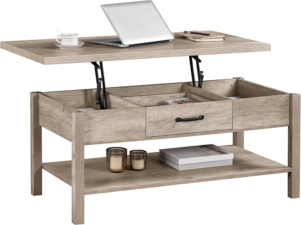 43in Lift Top Coffee Table with Storage Drawer L8836