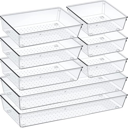 6 Pcs Clear Acrylic Drawer Organizer Set B807