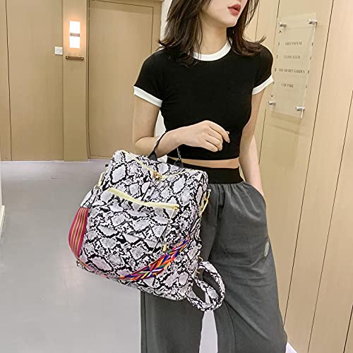Grey Snake Print Backpack L941