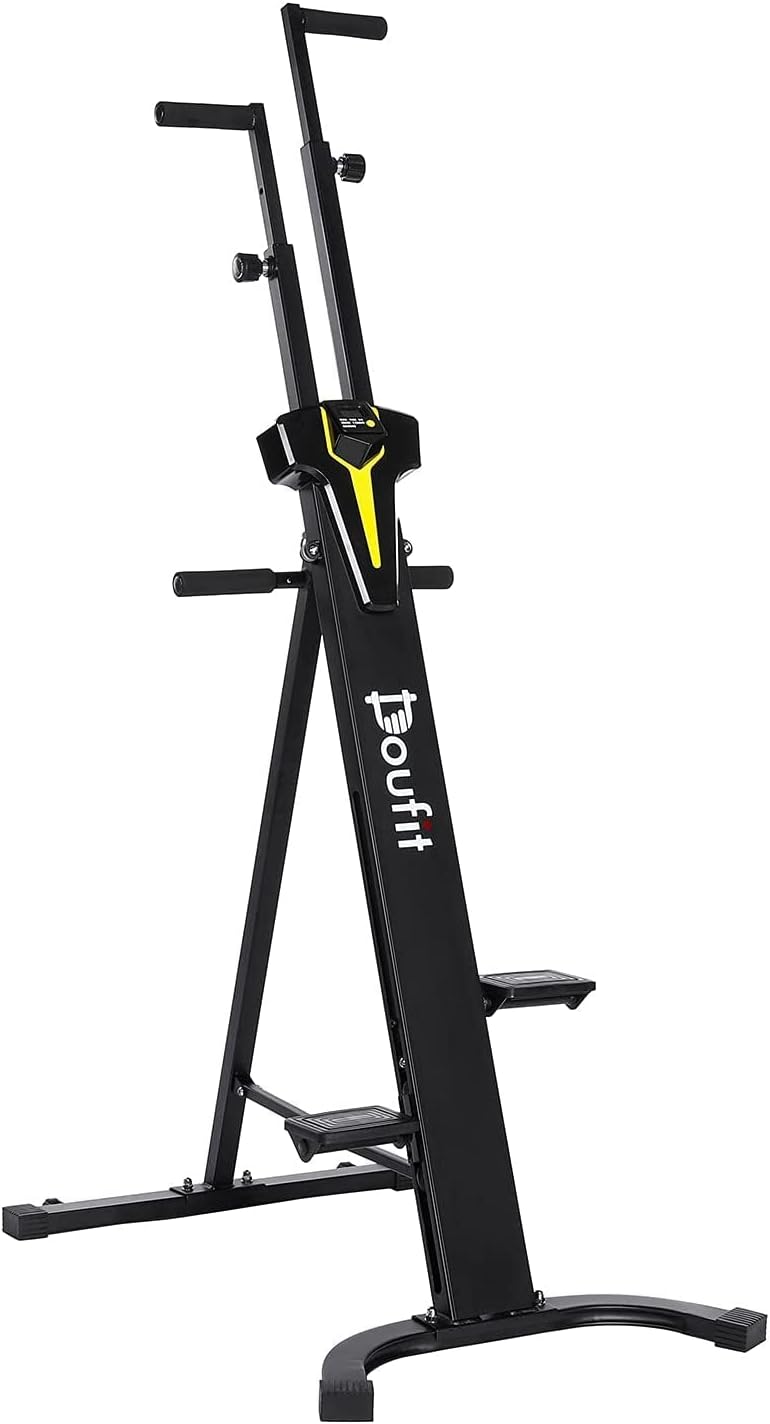 Folding Vertical Climber Exercise Machine with LCD Monitor B732