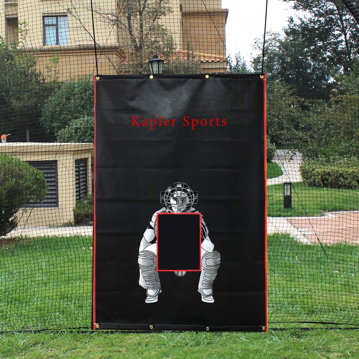 Vinyl Batting Cage Backstop with Bungees Q872259