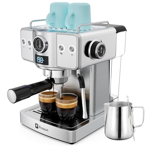 20 Bar Espresso Machine with Milk Frother and 60oz Water Tank X7019