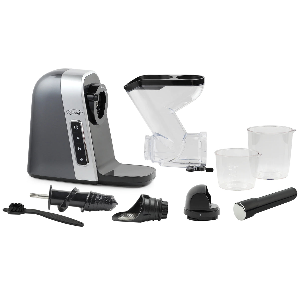 Gray Slow Masticating Juicer with Wide Mouth Chute Y78858