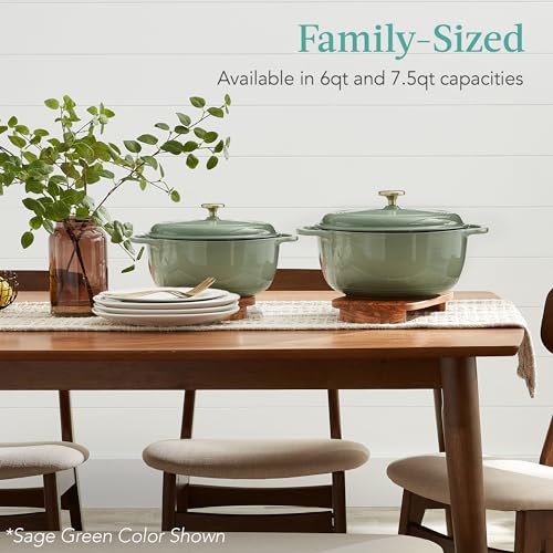 6 Quart Enamel Cast-Iron Round Dutch Oven G4188