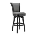 Gray Leatherette Swivel Counter Stool with Flared Legs K307