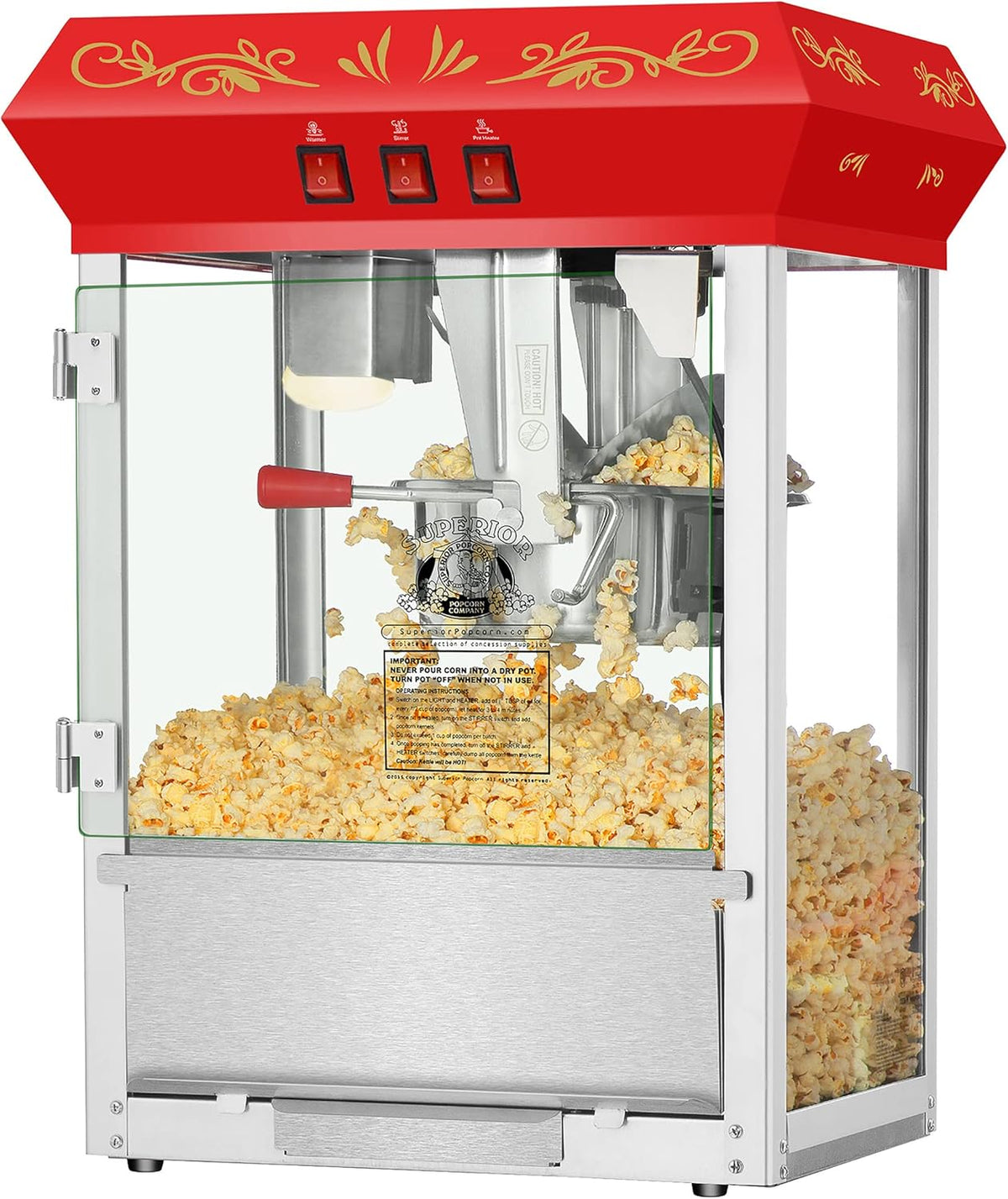 Red 3-Gallon Popcorn Popper W4409