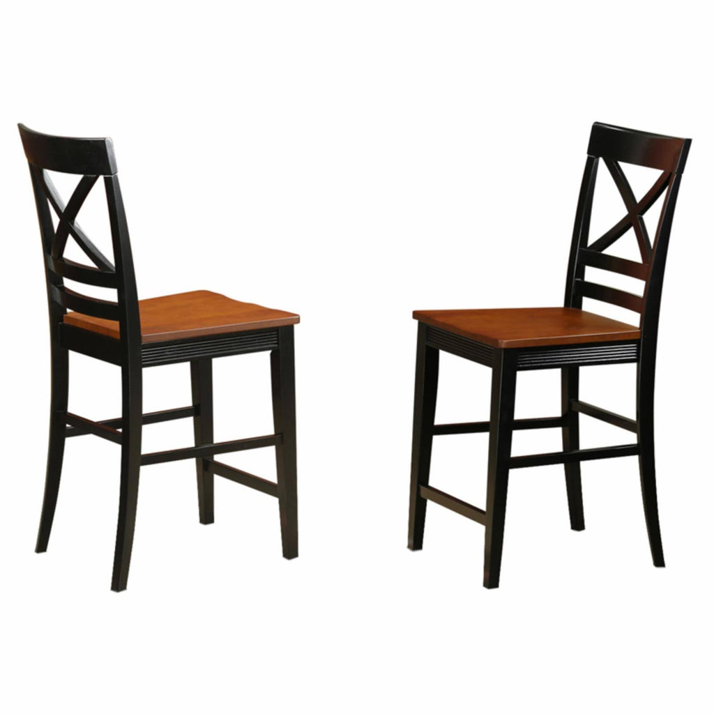 Black Cherry Counter Height Stools Set of 2 F3148