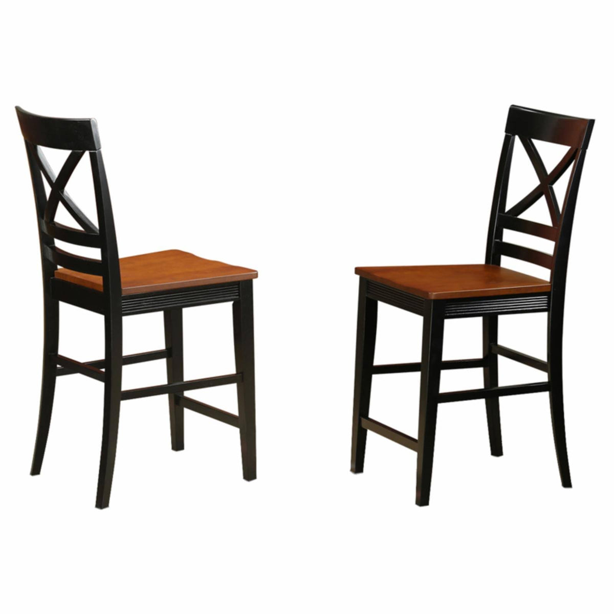 Black Cherry Counter Height Stools Set of 2 F3148