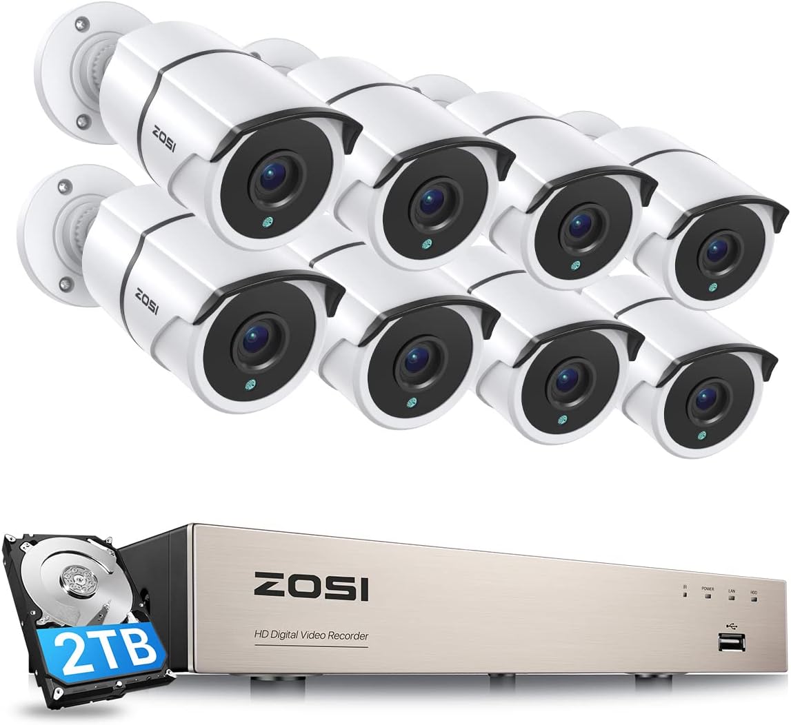 8CH 5MP PoE Security Camera System with 2TB HDD G446074