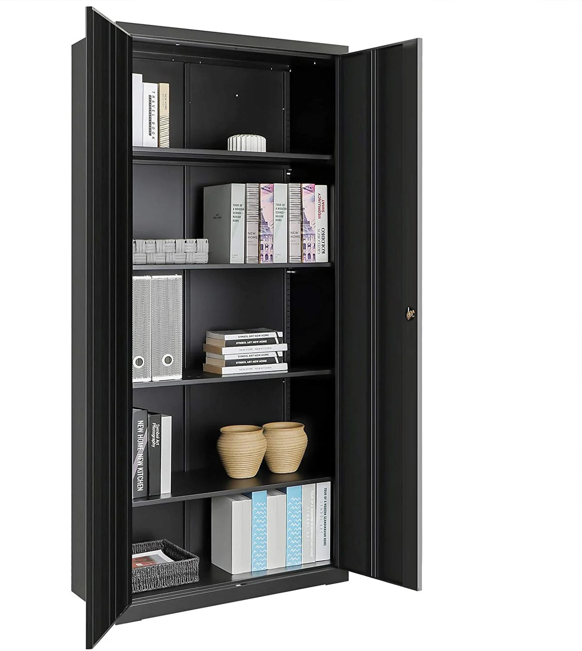 Metal Storage Cabinet with Doors and Shelves I559