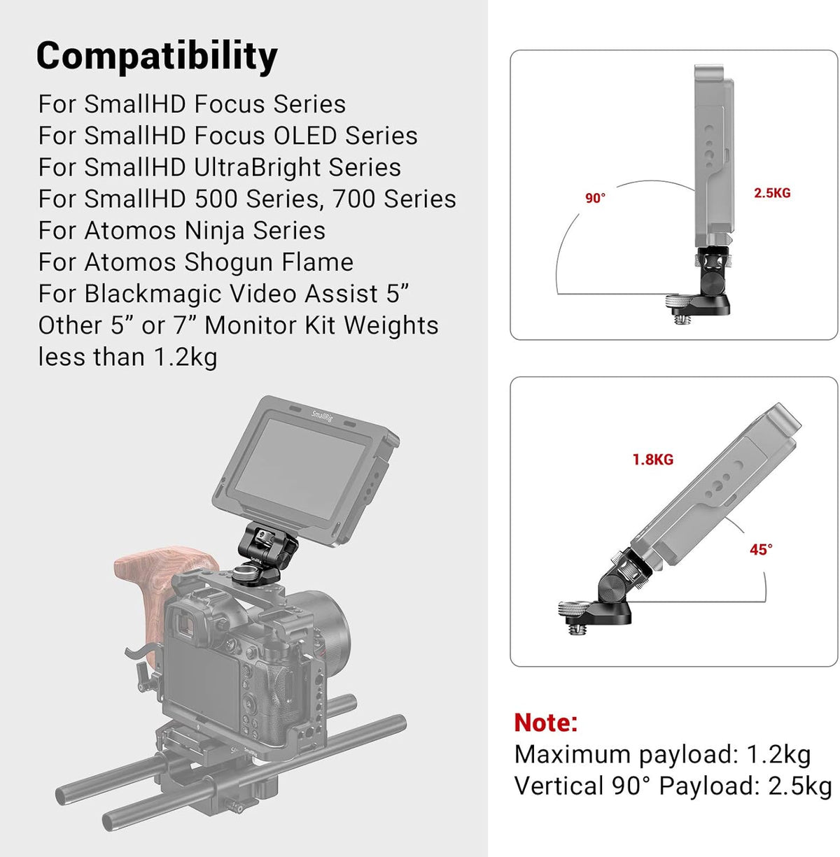 Swivel and Tilt Monitor Mount with Locating Pins J211274