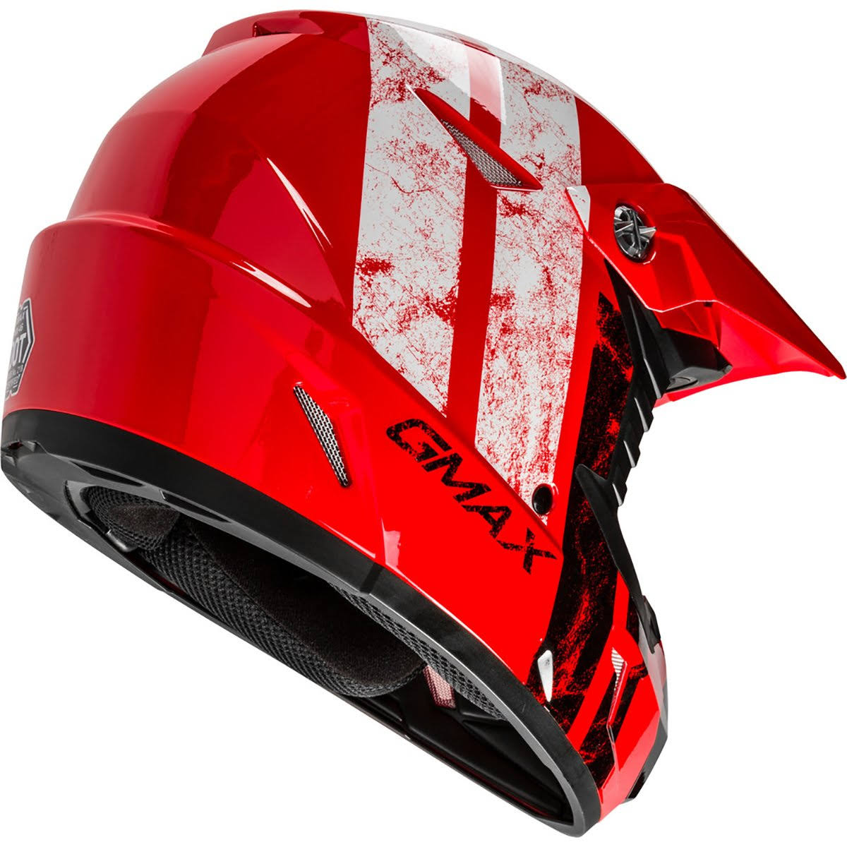 Matte Black/White/Red Off-Road Helmet Medium Q930321