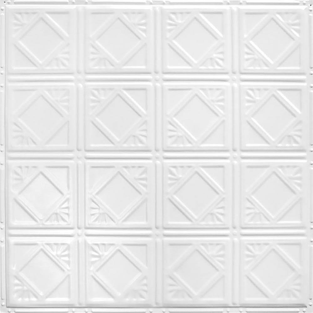 24-in x 24-in Bright White Satin Backsplash Panels A3245