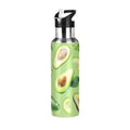 Green Avocado Fruit Stainless Steel Vacuum Insulated Water Bottle with Straw Lid 20 OZ G4950