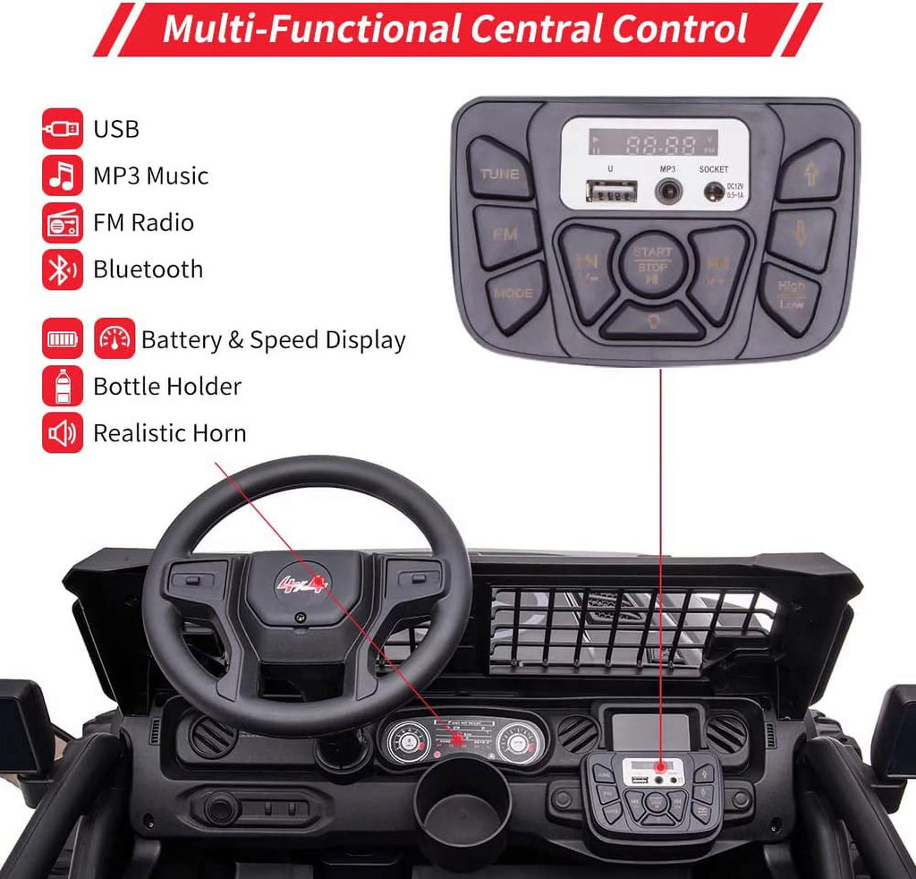 24V Kids Ride on Car with Remote Control 2 Seats LED Light Truck G210