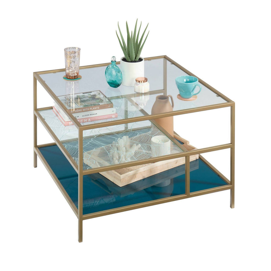 Coral Cape Coffee Table Satin Gold K84256
