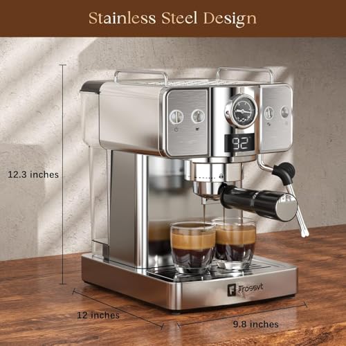 20 Bar Espresso Machine with Milk Frother and 60oz Water Tank X7019