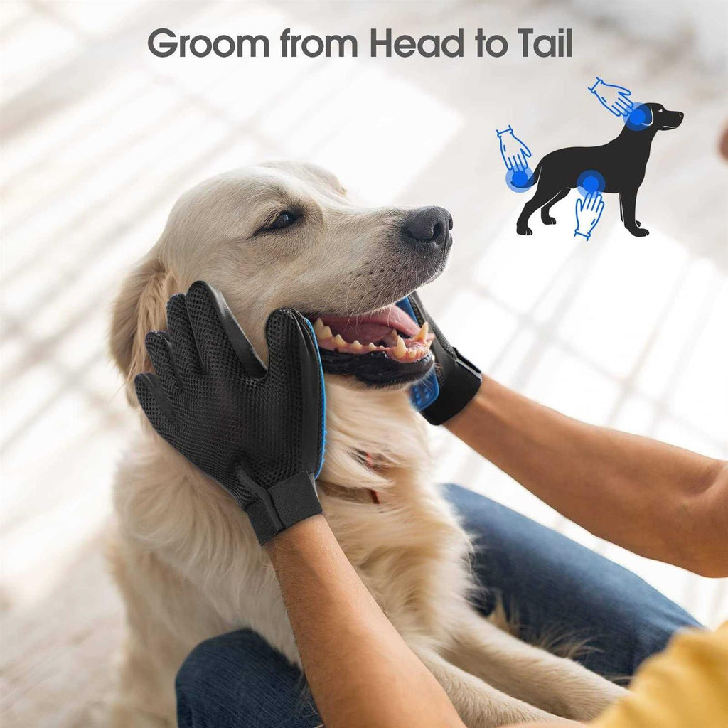 Pet Hair Remover Glove Grooming Glove Brush Deshedding Glove Y58498