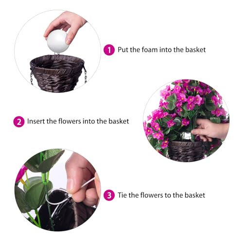 Faux Silk Hanging Flowers Plants Baskets K257