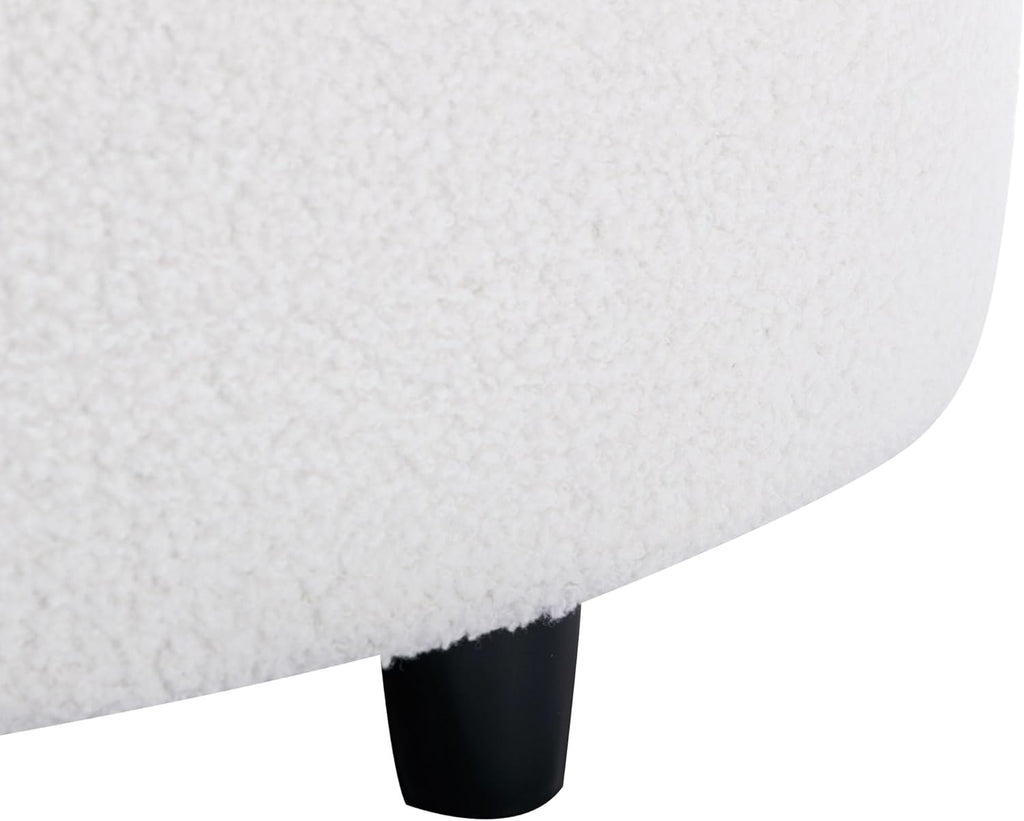 Curved Upholstered Sofa with 3 Pillows X871943
