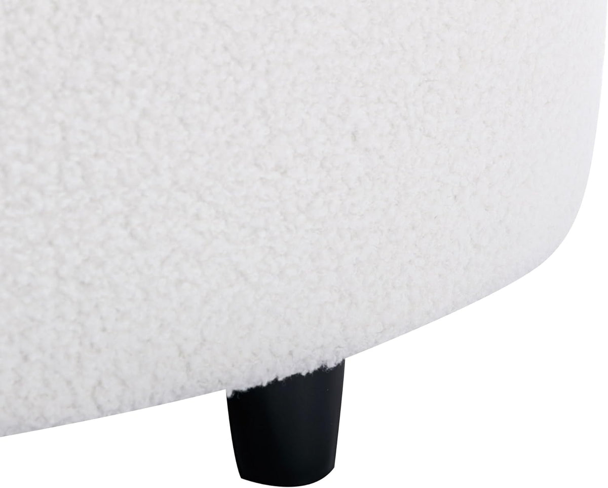 Curved Upholstered Sofa with 3 Pillows X871943