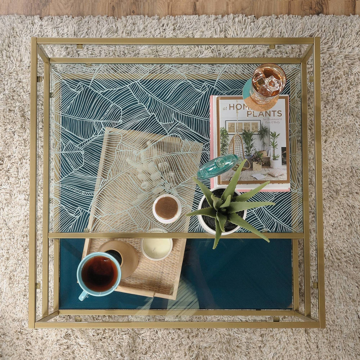 Coral Cape Coffee Table Satin Gold K84256